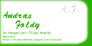 andras foldy business card